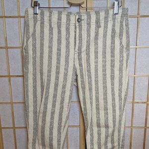 Free People: Striped Cuffed Capris